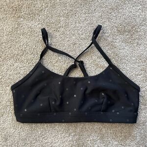 ALO Yoga Black Polka Dot Sports Bra